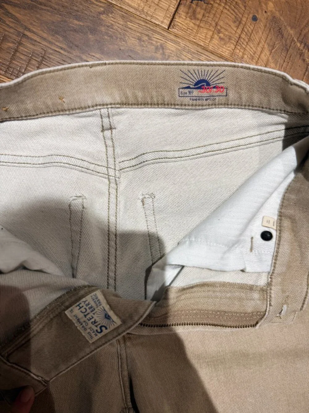 Faherty Men's Tan Khaki 5 Pocket Pants Jeans Size 30x30